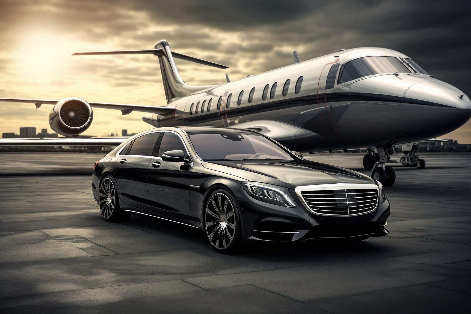 Global event logistics: Luxury chauffeur and private jet transfer for 2026 events.