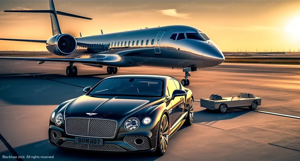 Private jet and luxury Bentley for Malpensa Bellagio transfer - Blacklux VIP Chauffeur Service