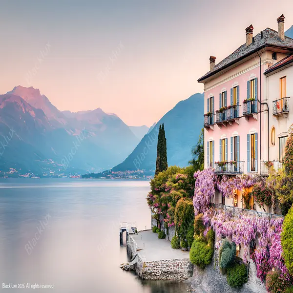 Lakeside landscape on a private transfer route to Lugano