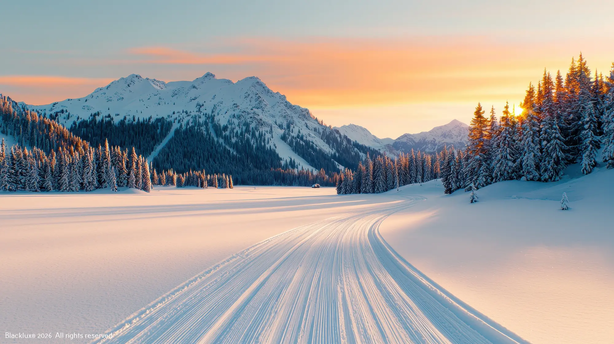 Paesaggio invernale alpino per un transfer privato verso Grindelwald